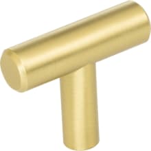 Naples 1-9/16" Solid Steel "T" Bar Cabinet Knob / Drawer Knob with Mounting Hardware