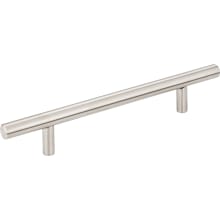 Naples Long 5-1/16" (128 mm) Center to Center Hollow Stainless Steel Bar Style Cabinet Handle / Drawer Pull - 8-1/16" Overall Length