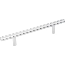 Naples Long 5-1/16" (128 mm) Center to Center Solid Steel Bar Style Cabinet Handle / Drawer Pull - 8-1/16" Overall Length