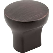 Brenton 1" Diameter Modern Flat Top Mushroom Button Cabinet Knob / Drawer Knob with Pinch Grip Base