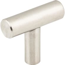 Naples 1-9/16" Hollow Stainless Steel "T" Bar Cabinet Knob / Drawer Knob Pull - with Mounting Hardware