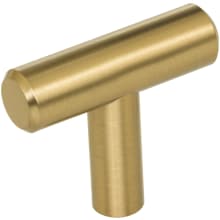 Naples 1-9/16" Solid Steel "T" Bar Cabinet Knob / Drawer Knob with Mounting Hardware