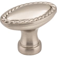 Lindos 1-3/8" Oval Classic Traditional Rope Cabinet Knob / Drawer Knob