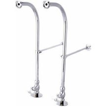 Rigid Freestanding Supply Lines with Metal Cross Handles for Leg Tubs from the Vintage Collection