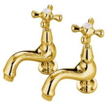 Double Handle Basin Faucet with American Cross Handles from the St. Louis Collection