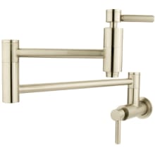Wall Mounted Pot Filler with Metal Lever Handles