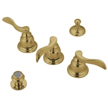 Nu-Day Three Handle Bidet Faucet with Brass Pop-up