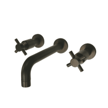Wall Mounted Bathroom Faucet with Cross Handles