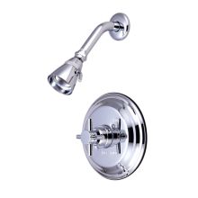 Single Handle Shower Valve Trim Only with Single Function Shower Head, and Concord Cross Handle