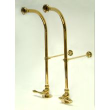 Rigid Freestanding Supply Lines with Metal Lever Handles for Leg Tubs from the Vintage Collection