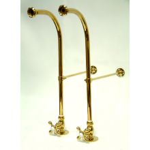 Rigid Freestanding Supply Lines with Metal Cross Handles for Leg Tubs from the Vintage Collection
