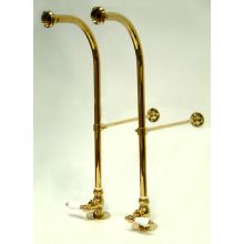 Rigid Freestanding Supply Lines with Porcelain Lever Handles for Leg Tubs from the Vintage Collection