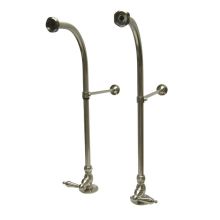 Rigid Freestanding Supply Lines with Metal Lever Handles for Leg Tubs from the Vintage Collection