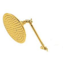 7-3/4" Brass Rain Shower Head with 169 Jets, 1/2" IPS Inlet and 10" Adjustable Shower Arm from the Bostonian Collection