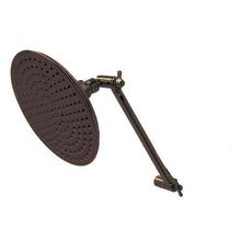 8" Brass Rain Shower Head with 169 Jets, 1/2" IPS Inlet and 10" Adjustable Shower Arm from the Bostonian Collection