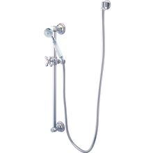 Shower Kit with Brass Supply Elbow, Slide Bar, Hose and Restoration Style Metro Hand Shower