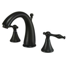 Double Handle Widespread Bathroom Faucet with Metal Lever Handles from the Los Angeles Series