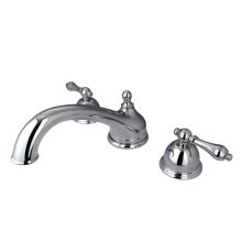 Double Handle Deck Mounted Roman Tub Filler with American Lever Handles from the Chicago Collection