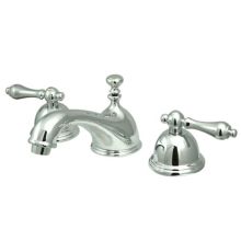 Double Handle Widespread Bathroom Faucet with Metal Lever Handles from the Chicago Series