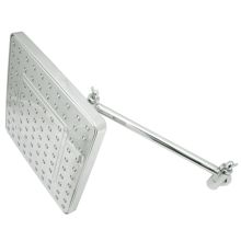 8" Square Rain Shower Head with 100 Jets, 10" Swivel Shower Arm and 1/2" IPS Connection from the Fortress Collection