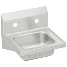 Stainless Steel 16-3/4" x 15-1/2" Wall Mount Handwash Sink with 6" Depth
