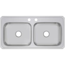 Celebrity 43" Drop In Double Basin Stainless Steel Kitchen Sink