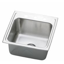 Lustertone 17" Drop In Single Basin Stainless Steel Kitchen Sink