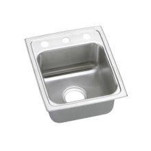 Lustertone 15" Drop In Single Basin Stainless Steel Bar Sink