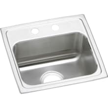 Gourmet 17" Single Basin Drop In Stainless Steel Bar Sink