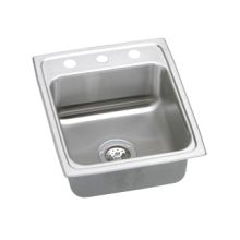 Lustertone 17" Drop In Single Basin Stainless Steel Bar Sink