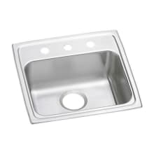 Gourmet 19" Single Basin 18-Gauge Stainless Steel Kitchen Sink for Drop In Installations with SoundGuard Technology