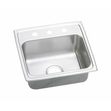 Gourmet 19-1/2" Single Basin Drop In Stainless Steel Kitchen Sink