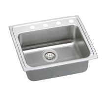 Lustertone 25" Drop In Single Basin Stainless Steel Kitchen Sink