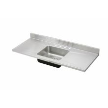 Gourmet Lustertone Stainless Steel 60" x 25" Single Basin Sink top Kitchen Sink with 7-1/2 Depth