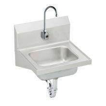 Wall Mount 18 Gauge Stainless Steel Handwash Sink with Sensor Faucet, and Mixing Valve