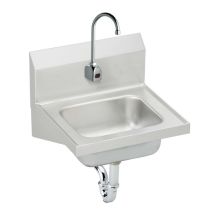 Wall Mount 18 Gauge Stainless Steel Handwash Sink with Sensor Faucet, and Anti-Scald Mixing Valve