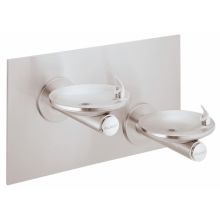 ADA Wall Mount Bi-Level Swirlflo Fountain with VR Bubbler, Access Panel, Surface Mounting Plate and Cane Apron