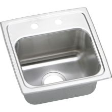 Gourmet 15" Single Basin Drop In Stainless Steel Bar Sink