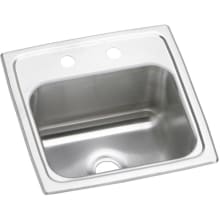 Gourmet 15" Single Basin 20-Gauge Stainless Steel Bar Sink for Drop In Installations with SoundGuard Technology