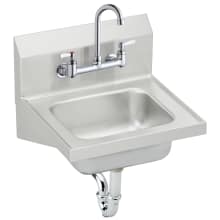Stainless Steel 16-3/4" x 15-1/2" Wall Mounted Handwash Sink Package