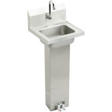 16-3/4" Floor Mounted Stainless Steel Lavatory Sink with One Faucet Hole