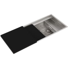 Circuit Chef 45-1/2" Undermount Single Basin Stainless Steel Kitchen Sink with Basin Rack, Colander, and Cutting Board