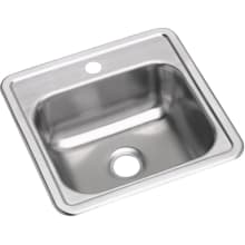 Dayton 15" Drop In Single Basin Stainless Steel Kitchen Sink