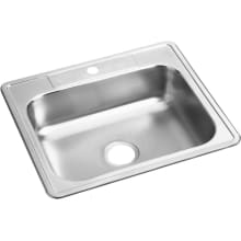 Dayton 25" Drop In Single Basin Stainless Steel Kitchen Sink