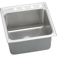 Lustertone 22" Drop In Single Basin Stainless Steel Kitchen Sink