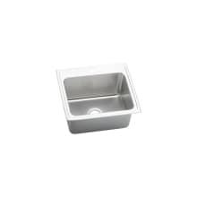 Gourmet 25" Single Basin Drop In Stainless Steel Kitchen Sink