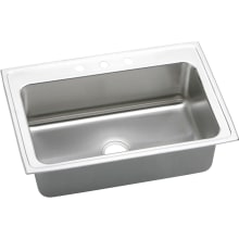 Gourmet 33" Single Basin Drop In Stainless Steel Kitchen Sink