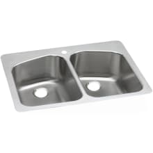 Dayton 33" Drop In Double Basin Stainless Steel Kitchen Sink