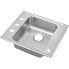 25" Single Basin Drop In Stainless Steel Utility Sink