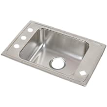 Lustertone 31" Drop In Single Basin Stainless Steel Utility Sink